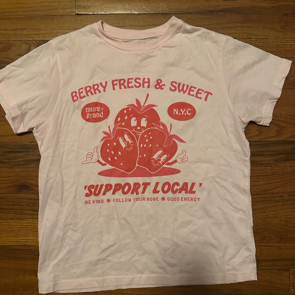 Mure + Grand NYC Berry Fresh & Sweet Pink Graphic Tee